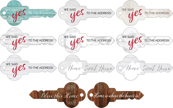 Key Shaped Sign Panel, 16h x 35w, 4mm Corrugated Plastic